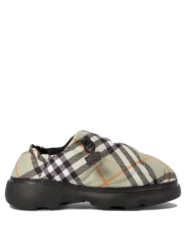 Women’s sandals platform chic lift -BURBERRY Elegant Quilted Check Slippers