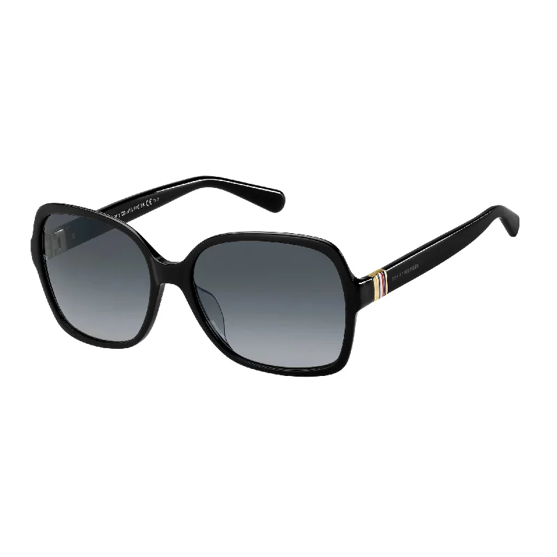 ladies sunglasses splash art -Tommy Hilfiger TH 1765/S 807 589O(TH48) Unisex Black Sunglasses