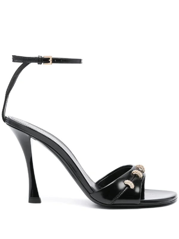 Women’s sandals waterproof splash -GIVENCHY Stitched Leather High Heels Sandals