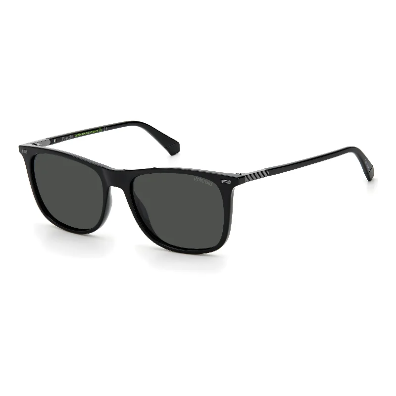 ladies sunglasses tassel detail -Polaroid PLD 2109/S 807 55M9(PLD47) Unisex Black Sunglasses