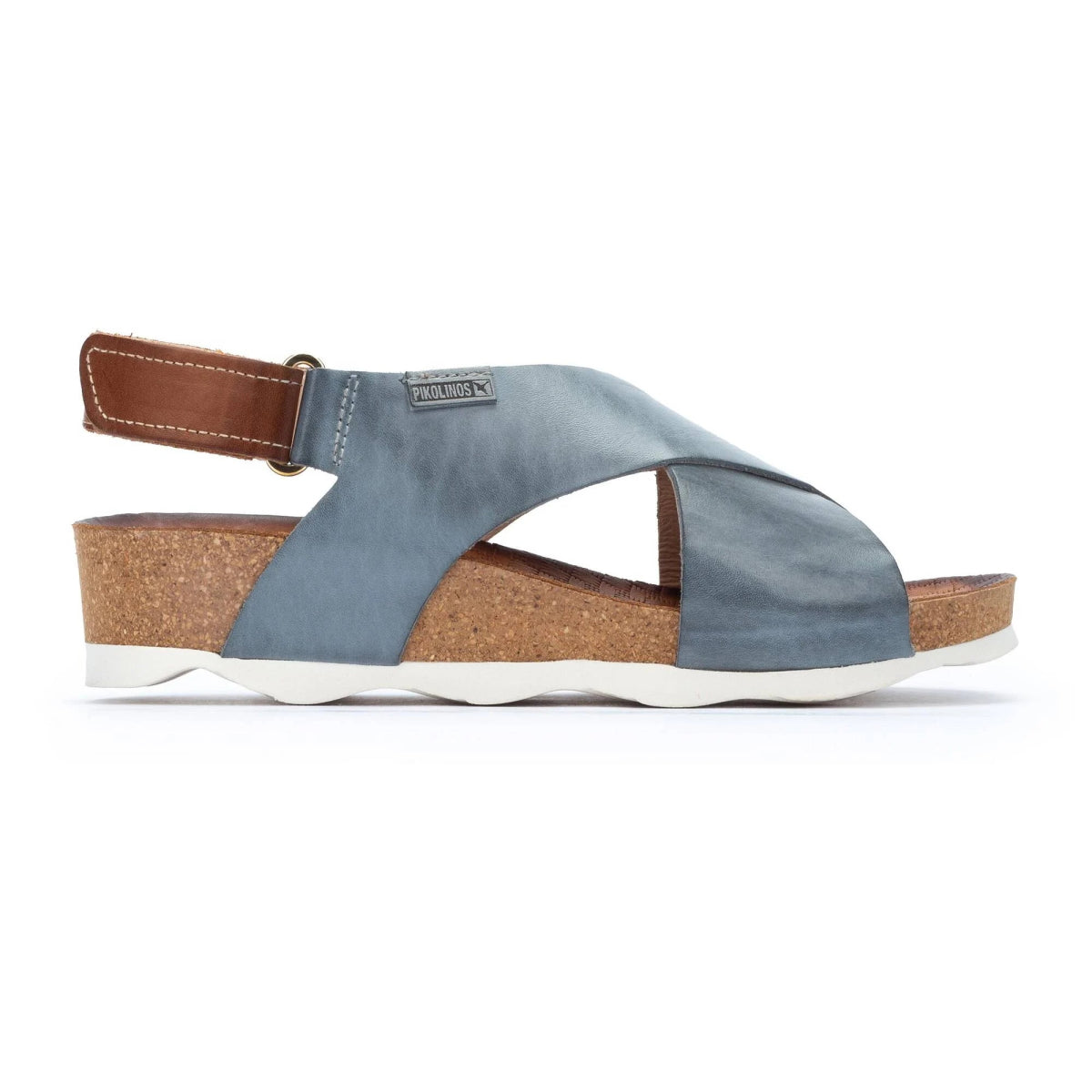 Women’s sandals vegan leather -Pikolinos Mahon W9e-0912 Women's Wedge Sandal In Denim