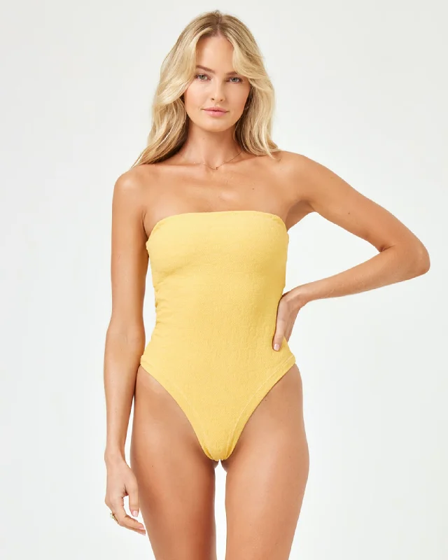 ladies one-piece swimsuit sea glow -Seashell La Femme One Piece - Honey