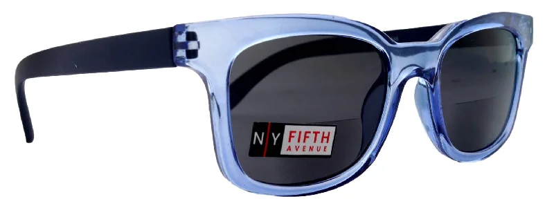 ladies sunglasses studded sides -Mars, High-End Line Bifocal (Clear On Top) Reading Sunglasses Unixes OR Non-Bifocal Readers Sunglasses (Transparent Blue ) NY Fifth Avenue