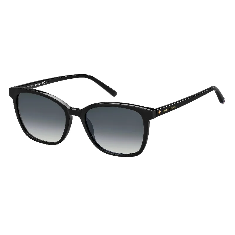 ladies sunglasses fluid look -Tommy Hilfiger TH 1723/S 807 549O(TH37) Unisex Black Sunglasses