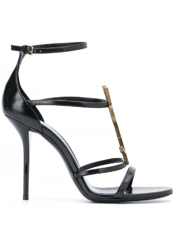 Women’s sandals velcro ease -SAINT LAURENT Cassandra 100 Mini Sandals for Women