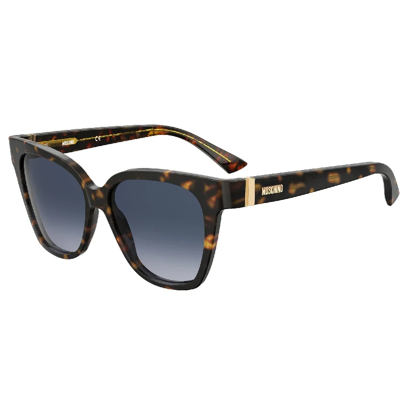 ladies sunglasses peekaboo cut -Moschino MOS066/S 086 55DG(MOS9) Women's Havana Sunglasses