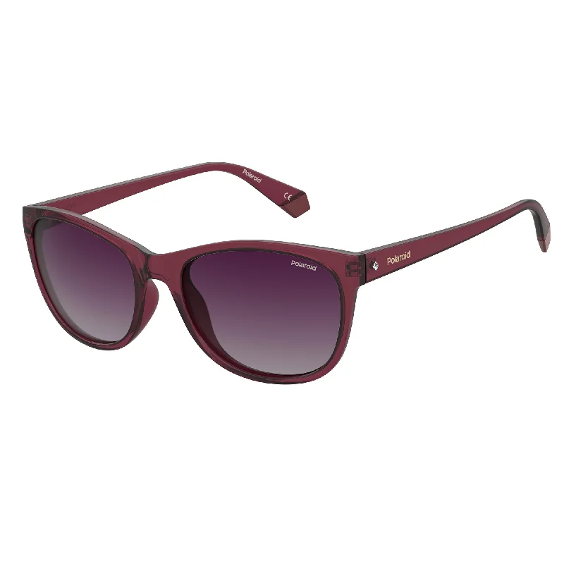 ladies sunglasses jaguar spots -Polaroid PLD 4099/S B3V 55JR(PLD21) Unisex Violet Sunglasses