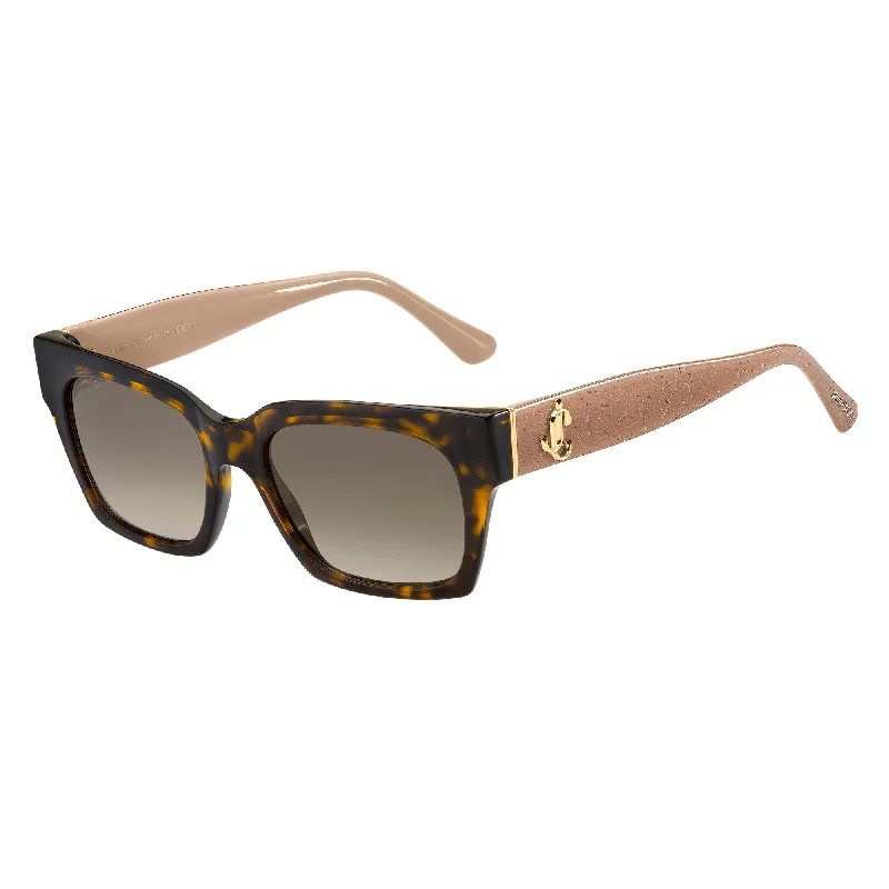 ladies sunglasses crisp edges -Jimmy Choo JO/S ONS 52HA(JC8) Women's Havana Nude Sunglasses