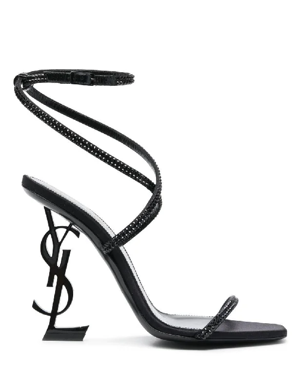 Women’s sandals pink playful twist -SAINT LAURENT Opyum Logo Platform Sandals for Women