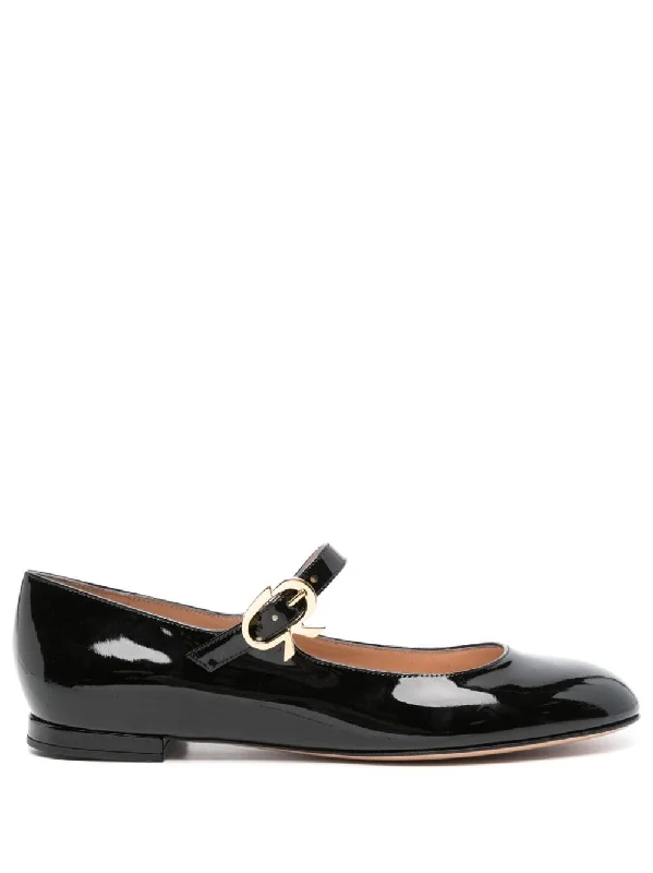 Women’s sandals flexible bend -GIANVITO ROSSI Classic Patent Leather Ballet Flats