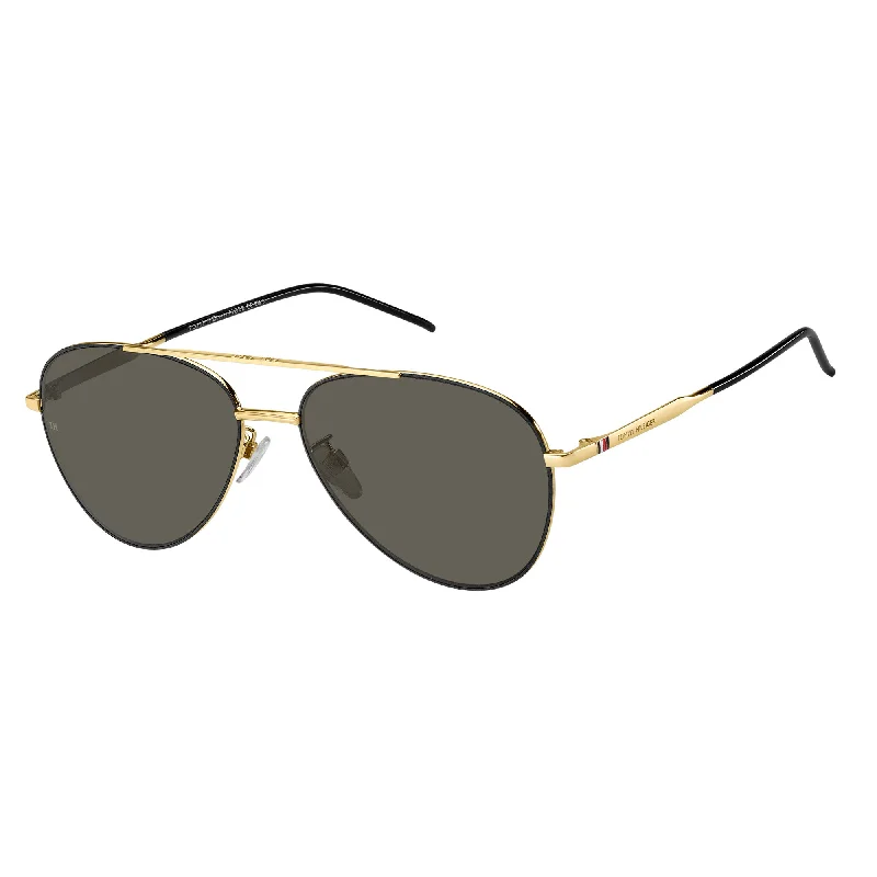 ladies sunglasses sun block -Tommy Hilfiger TH 1788/F/S I46 60IR (TH49) Unisex MtblkGold Sunglasses