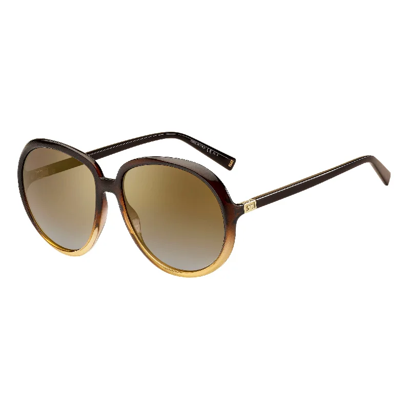 ladies sunglasses pop off lenses -Givenchy GV 7180/S GLN 61JL(GV13) Women's Brown Yellow Sunglasses