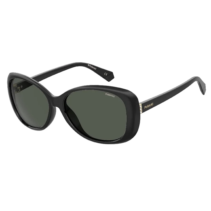 ladies sunglasses hawk feathers -Polaroid PLD 4097/S 807 57M9(PLD23) Unisex Black Sunglasses