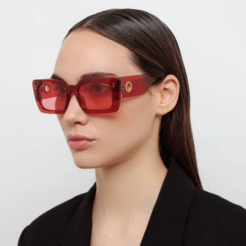 ladies sunglasses elastic acetate -Nieve Sunglasses in Red