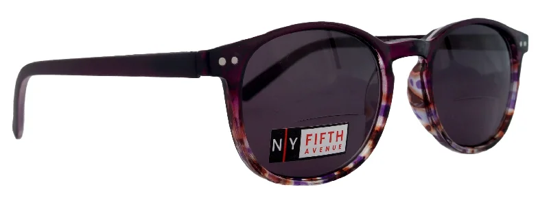 ladies sunglasses petite round frame -Ravenna, High-End Line Bifocal (Clear On Top) Reading Sunglasses for Women OR Non-Bifocal Readers Sunglasses (Purple ) NY Fifth Avenue