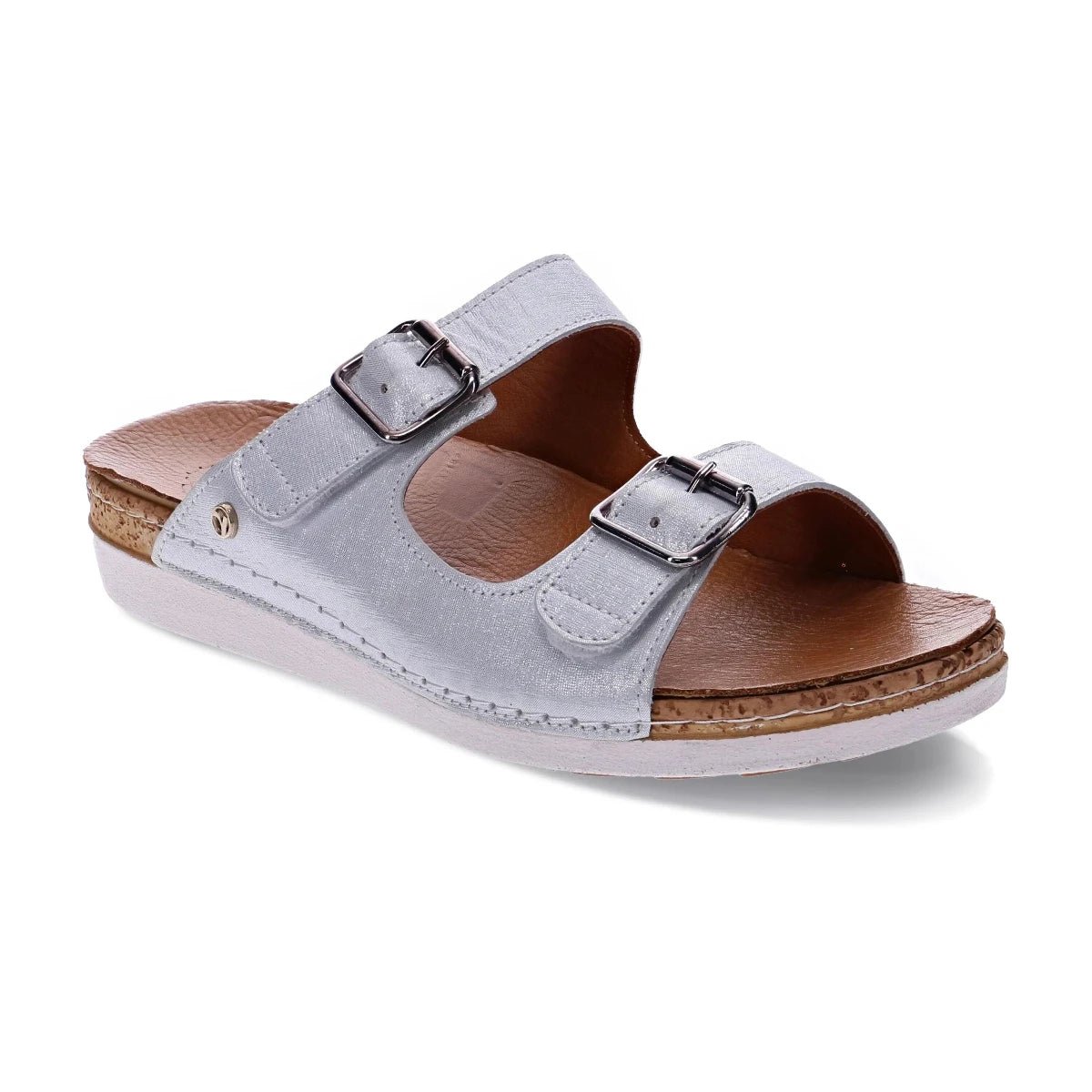 Women’s sandals paradise glow -Revere Brighton Women's 2 Strap Slide Sandals In White