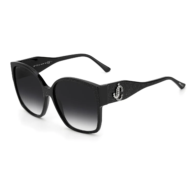 ladies sunglasses low lenses -Jimmy Choo NOEMI/S DXF 619O(JC36) Women's Glt Black