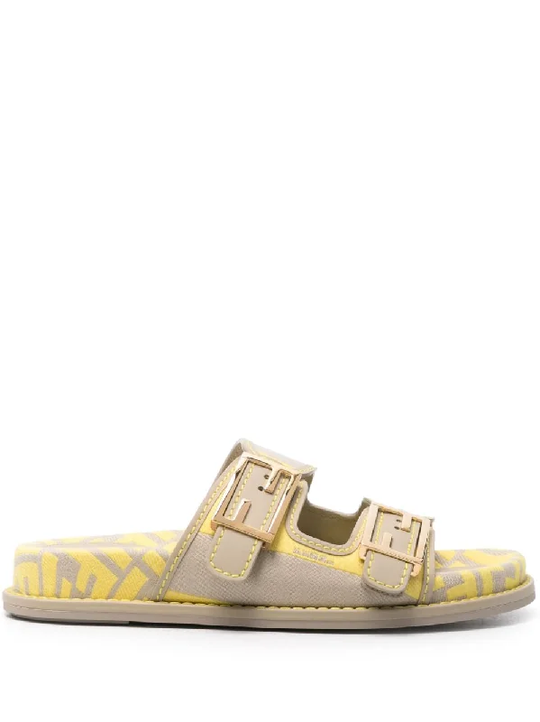 Women’s sandals animal print wild -FENDI Chic Almond-Toe Dual-Strap Sandals