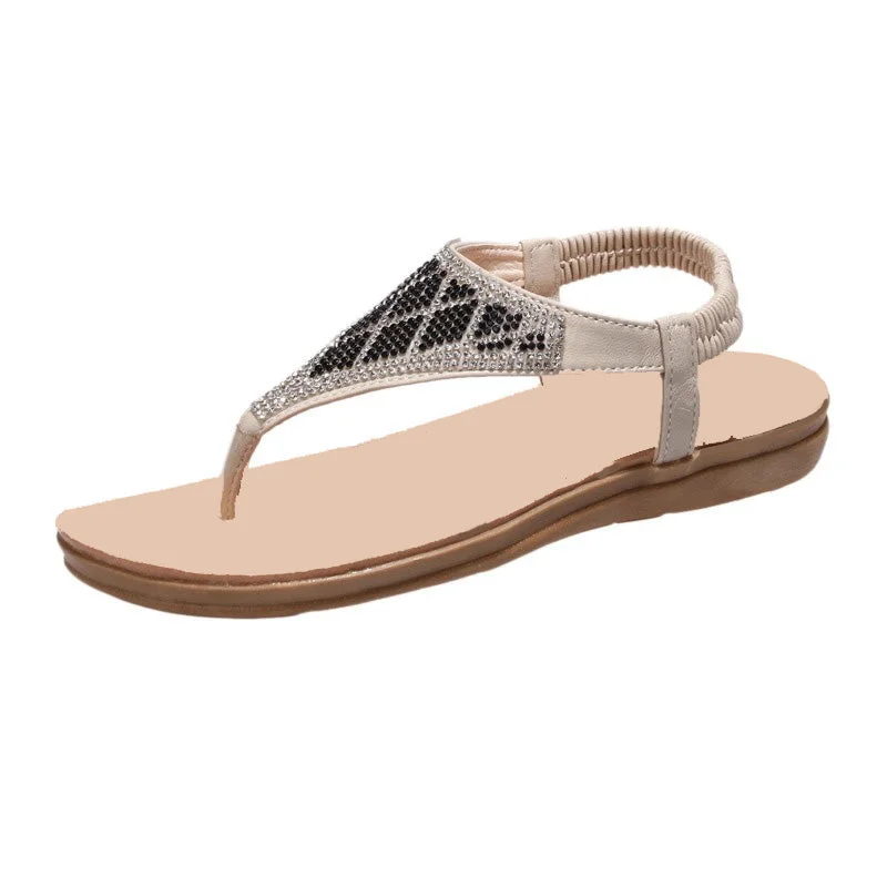 Women’s sandals trendy wave -OCW Orthopedic Women Rhinestones Sandal Arch Support Breathable Anti Skid Chic Beach Flipflop