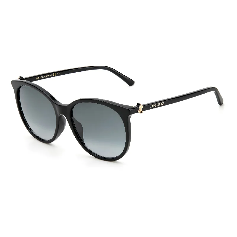 ladies sunglasses wave design -Jimmy Choo ILANA/F/SK 26S 579O (JC4) Women's Black