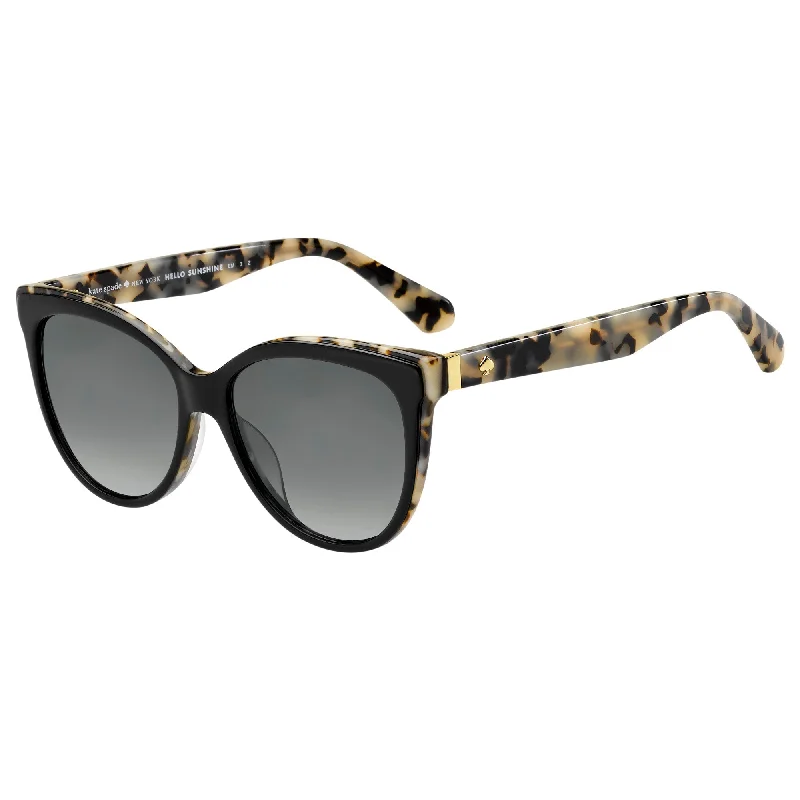 ladies sunglasses low fuss -Kate Spade DAESHA/S WR7 56WJ(KS16) Women's Black Havana