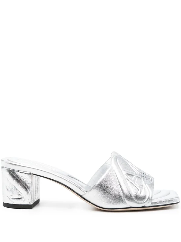 Women’s sandals fall tone -ALEXANDER MCQUEEN Glamorous Metallic Sandals for Women - Perfect for 24SS Season!