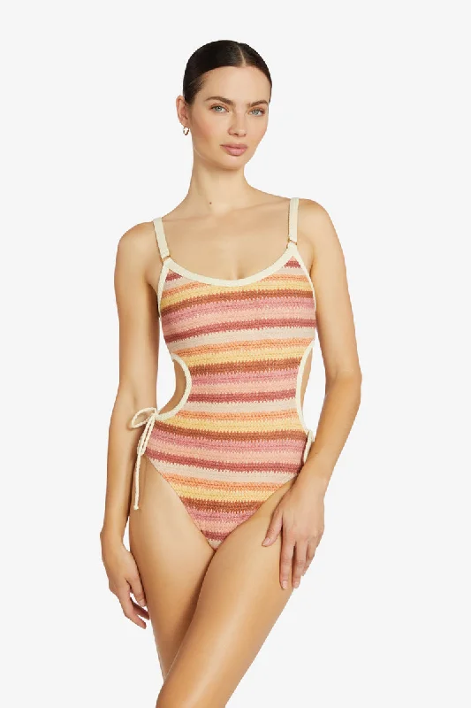 ladies one-piece swimsuit hippie vibe -LYRA SIDE CUTOUT ONE PIECE