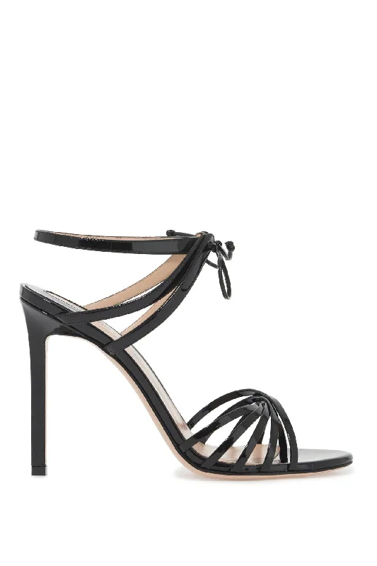 Women’s sandals boutique vibe -TOM FORD Glossy Patent Leather Criss-Cross Sandals