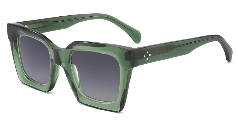 S38 Transparent Green - Black lens