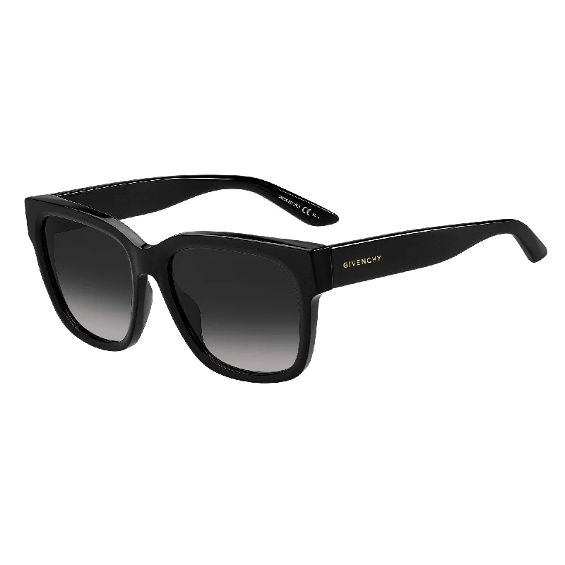 ladies sunglasses wide shield -Givenchy GV 7211/G/S 807 569O(GV33) Unisex Black Sunglasses