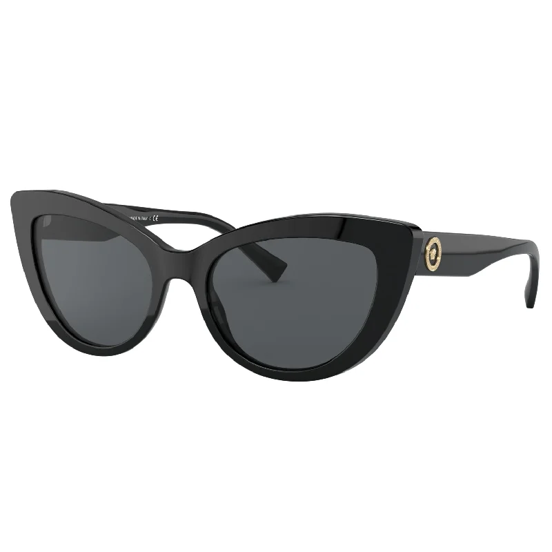 ladies sunglasses long arms -Versace 0VE4388 GB1/87 54 (VER17) Ladies Black Sunglasses