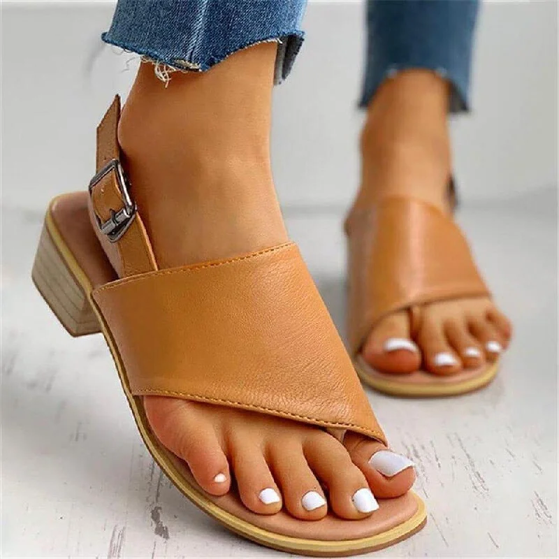 Women’s sandals coral reef hue -Low Heel Dress Sandals for Bunions