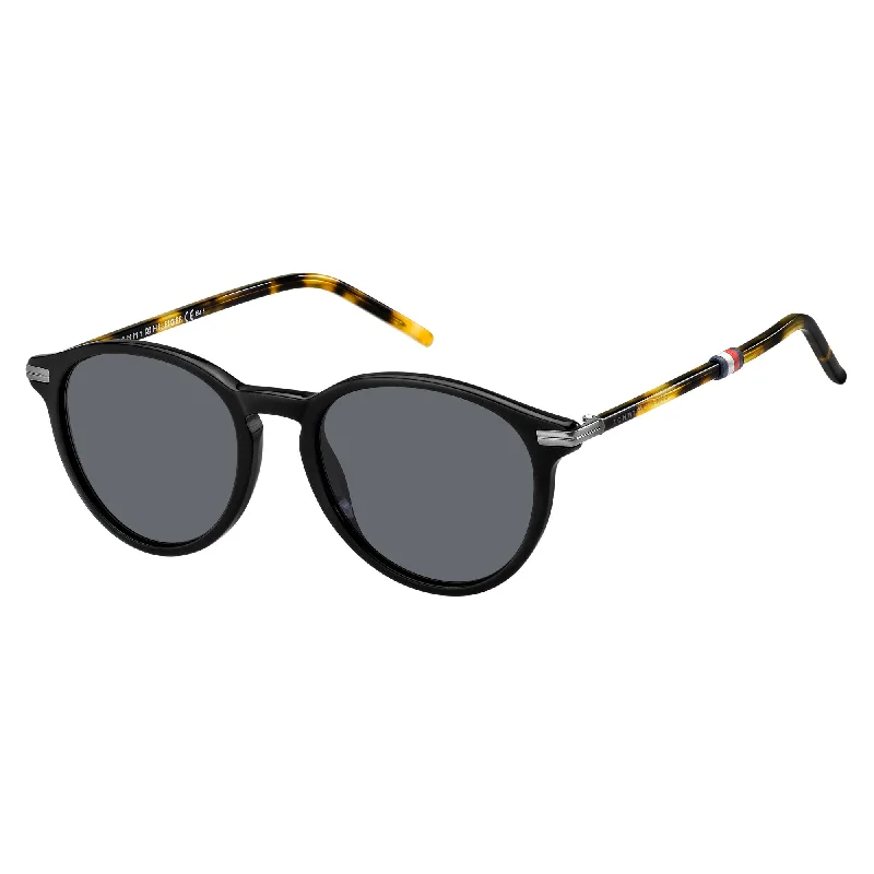 ladies sunglasses coil style -Tommy Hilfiger TH 1673/S WR7 50IR (TH51) Unisex Black Hvn Sunglasses