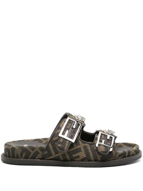 Women’s sandals narrow width fit -FENDI FF Slide Sandals for Women - FW23 Collection