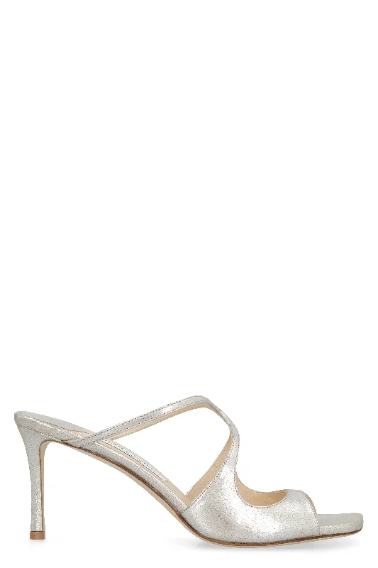 Women’s sandals artisanal touch -JIMMY CHOO Anise 75 Leather Sandals for Women in Nude & Neutrals - SS24 Collection