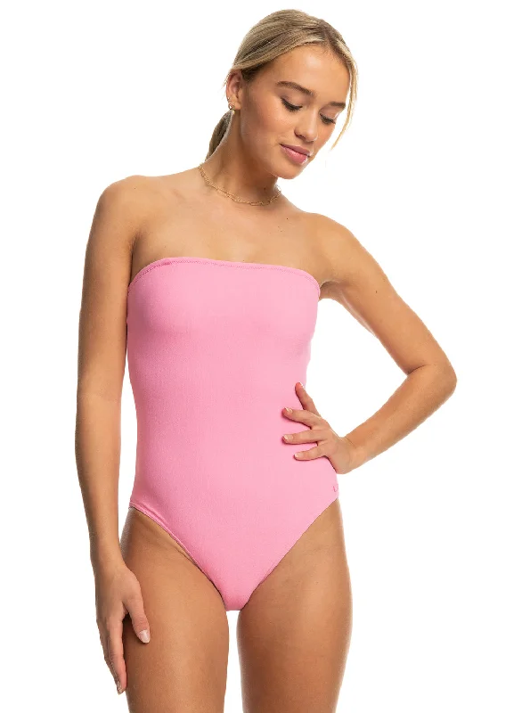 ladies one-piece swimsuit magnetic close -Sun Click One-Piece Swimsuit - Sachet Pink