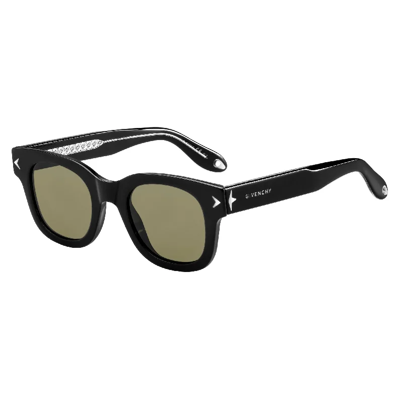 ladies sunglasses tight hold -Givenchy GV 7037/S Y6C 47E4(GV2) Unisex Black Black/Green Sunglasses