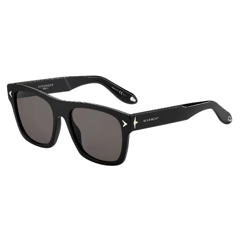 ladies sunglasses padded nose -Givenchy GV 7011/S 807 55NR(GV1) Unisex Black Sunglasses