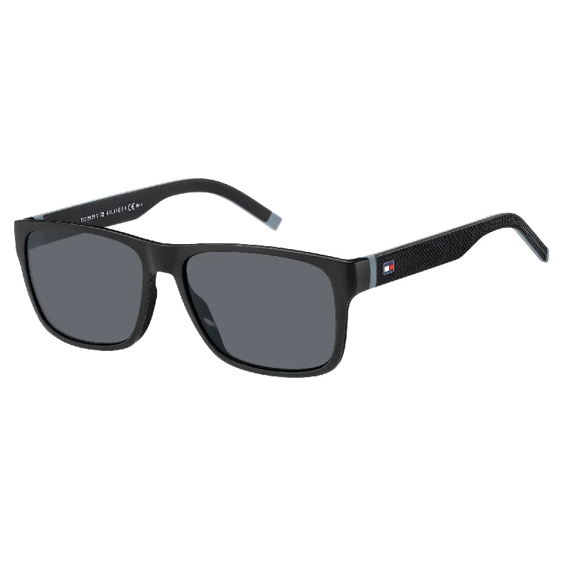 ladies sunglasses custom curve -Tommy Hilfiger TH 1718/S 08A 56IR(TH32) Unisex Black Grey Sunglasses