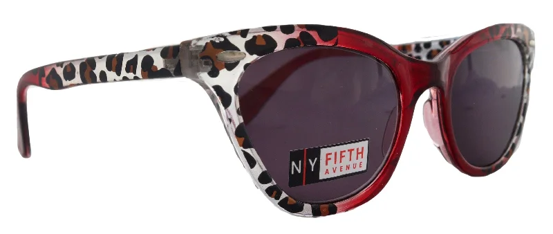 ladies sunglasses floating rim -Gatsby, High-End Line Bifocal (Clear On Top) Reading Sunglasses for Women OR Non-Bifocal Readers Sunglasses (Red Cheetah ) NY Fifth Avenue