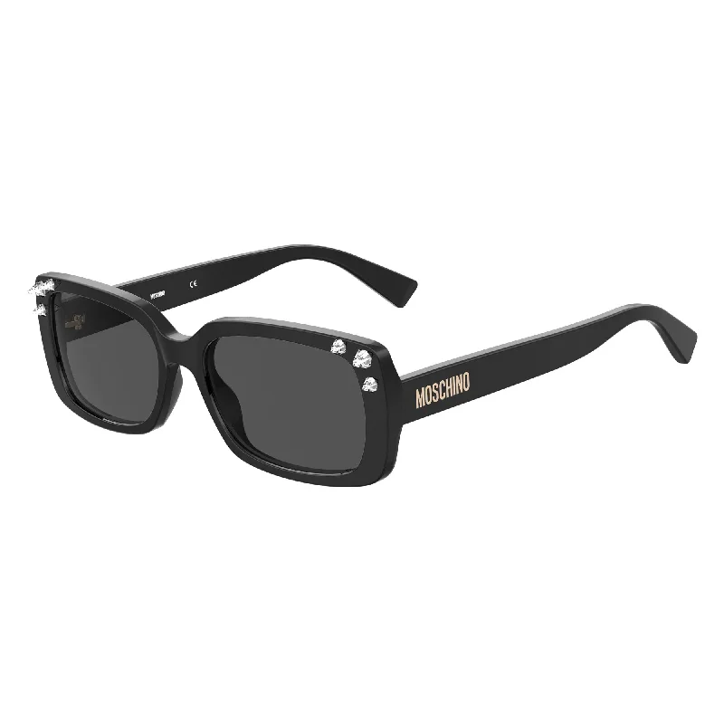 ladies sunglasses low gloss -Moschino MOS107/S 807 56IR(MOS8) Women's  Black Sunglasses