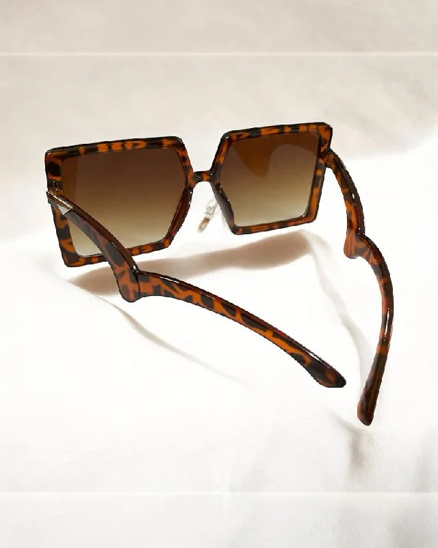 ladies sunglasses city glow -Oversized Square Frame Sunglasses