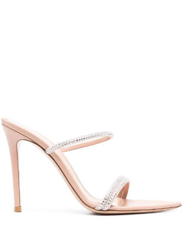 Women’s sandals luxury label -GIANVITO ROSSI Luxury Rhinestone Embellishment Flat Sandals for Women - SS23 Collection