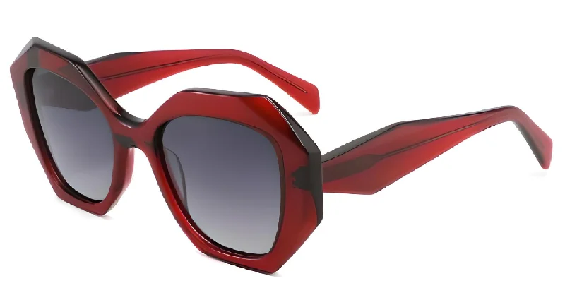 S36 Dark Red - Gradient Black lens