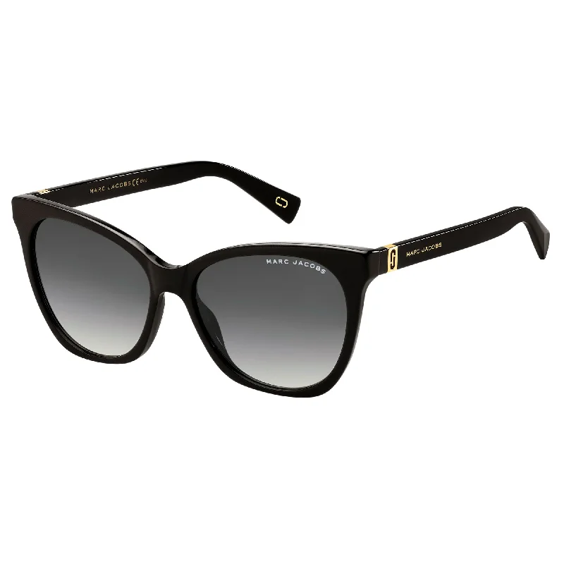 ladies sunglasses carved design -Marc Jacobs MARC 336/S 807 569O(MJ44) Women's Black Sunglasses