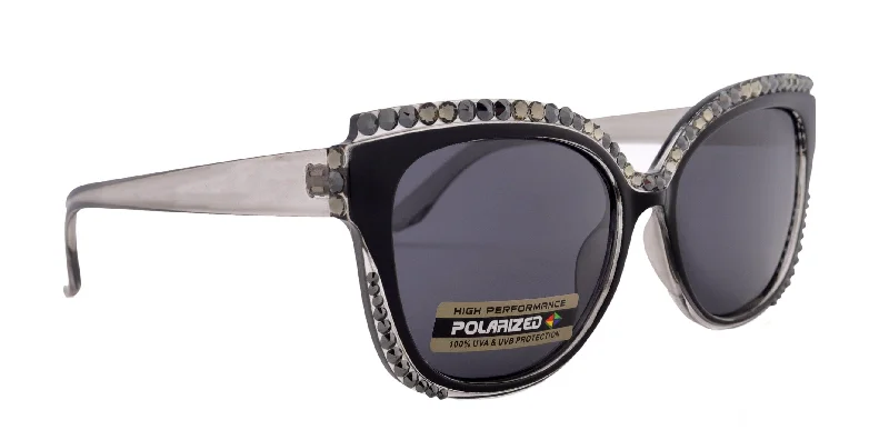 ladies sunglasses glossy feel -Polarized Premium Fashion  sunglasses with Genuine European Crystals